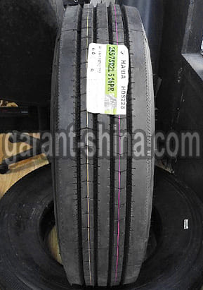 Haida HDS228 (рулевая) 295/75 R22.5 146/143M 16PR - Фото протектора с этикеткой